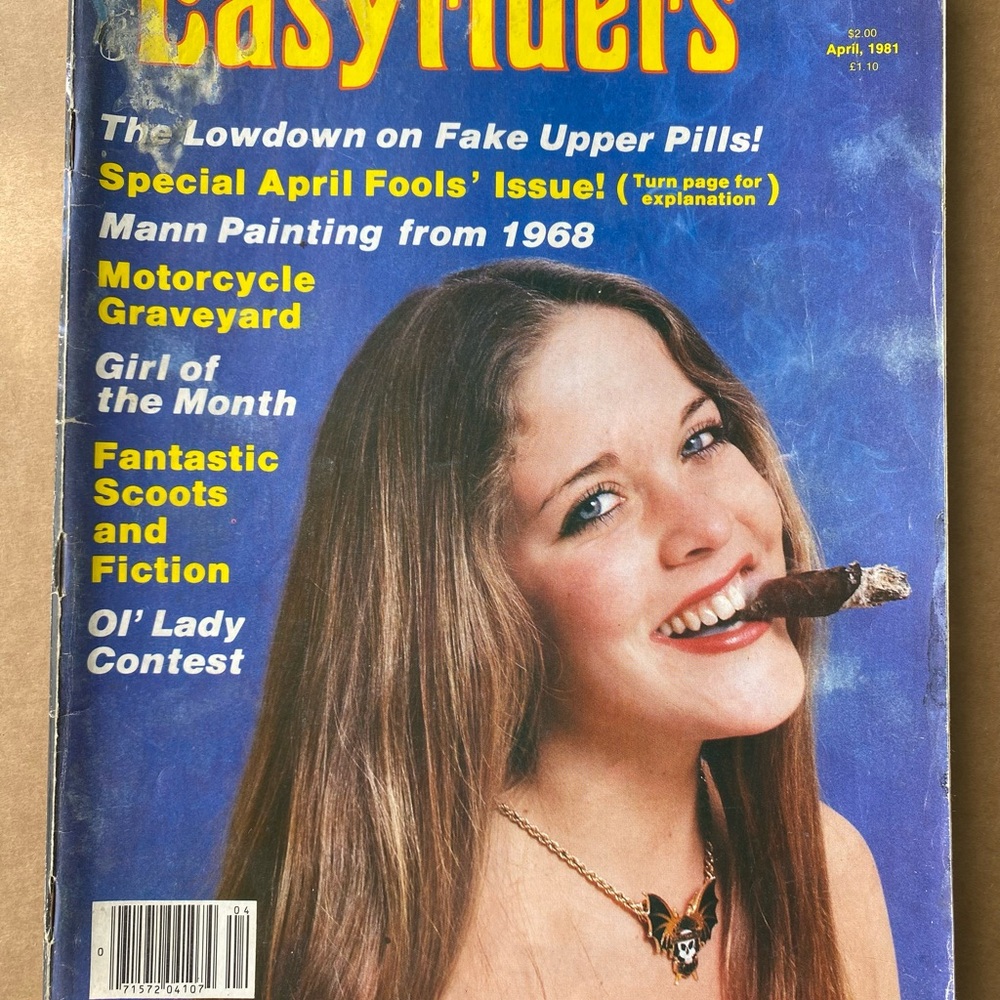 Vintage Easy Rider Chopper Magazine April 1981 w/intact David Mann Centerfold